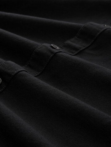 TOM TAILOR DENIM Regular fit Button Up Shirt in Black