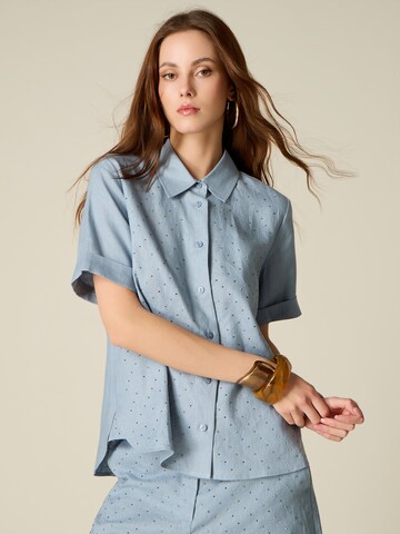 oltre Blouse in Blauw