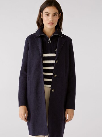 OUI Between-seasons coat 'Mayson' in Blue: front