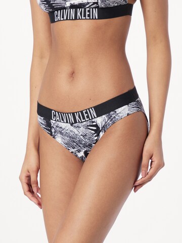 Calvin Klein Swimwear Bikini Bottoms in Black: front