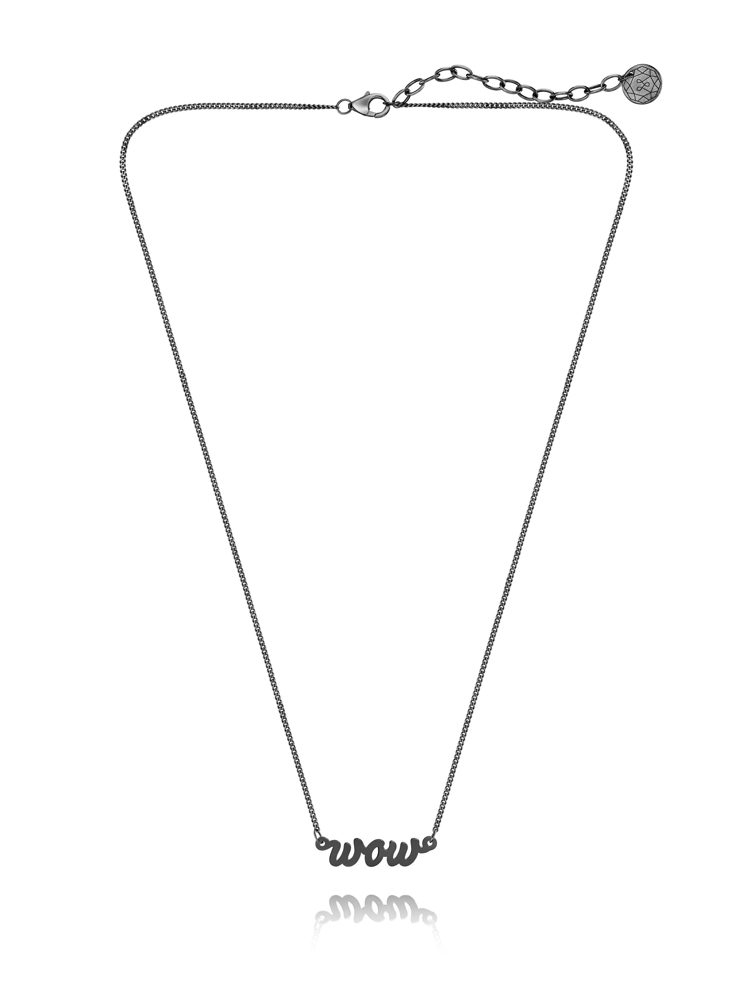 modabilé Anhänger 'WOW' in Schwarz: Vorderseite