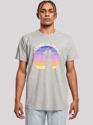 T-Shirt 'Alien Peace Sunset' F4NT4STIC en gris : devant