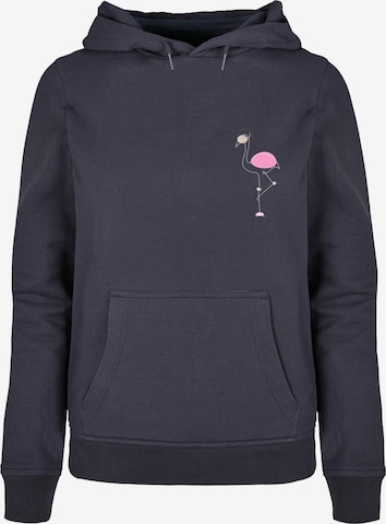 Merchcode Sweatshirt 'Flamingo' in Blau: predná strana