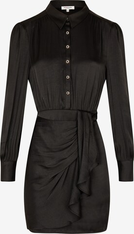 Morgan Shirt Dress in Black: front