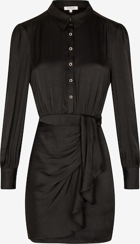 Morgan Shirt Dress in Black: front