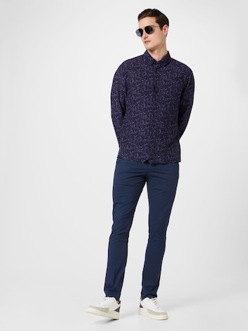 CINQUE Regular fit Button Up Shirt 'SPACE' in Purple
