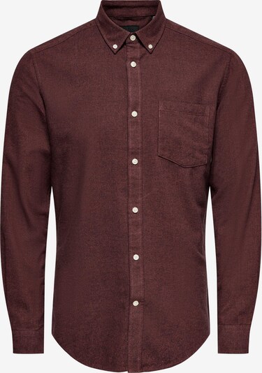 Only & Sons Overhemd 'Niko' in de kleur Roestrood, Productweergave