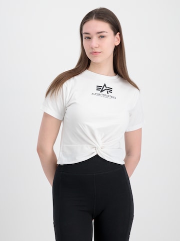 T-shirt ALPHA INDUSTRIES en blanc : devant