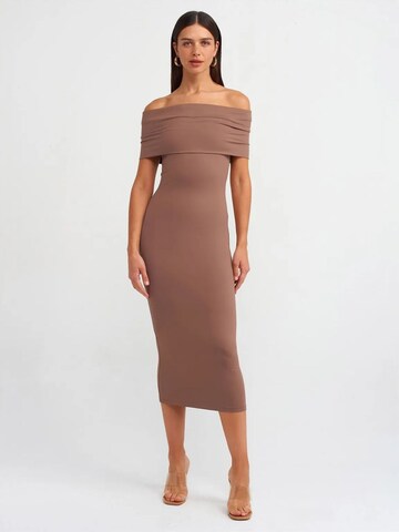 Dilvin Dress in Brown: front
