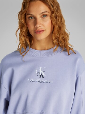 Calvin Klein Jeans Sweatshirt 'SHADOW' in Purple