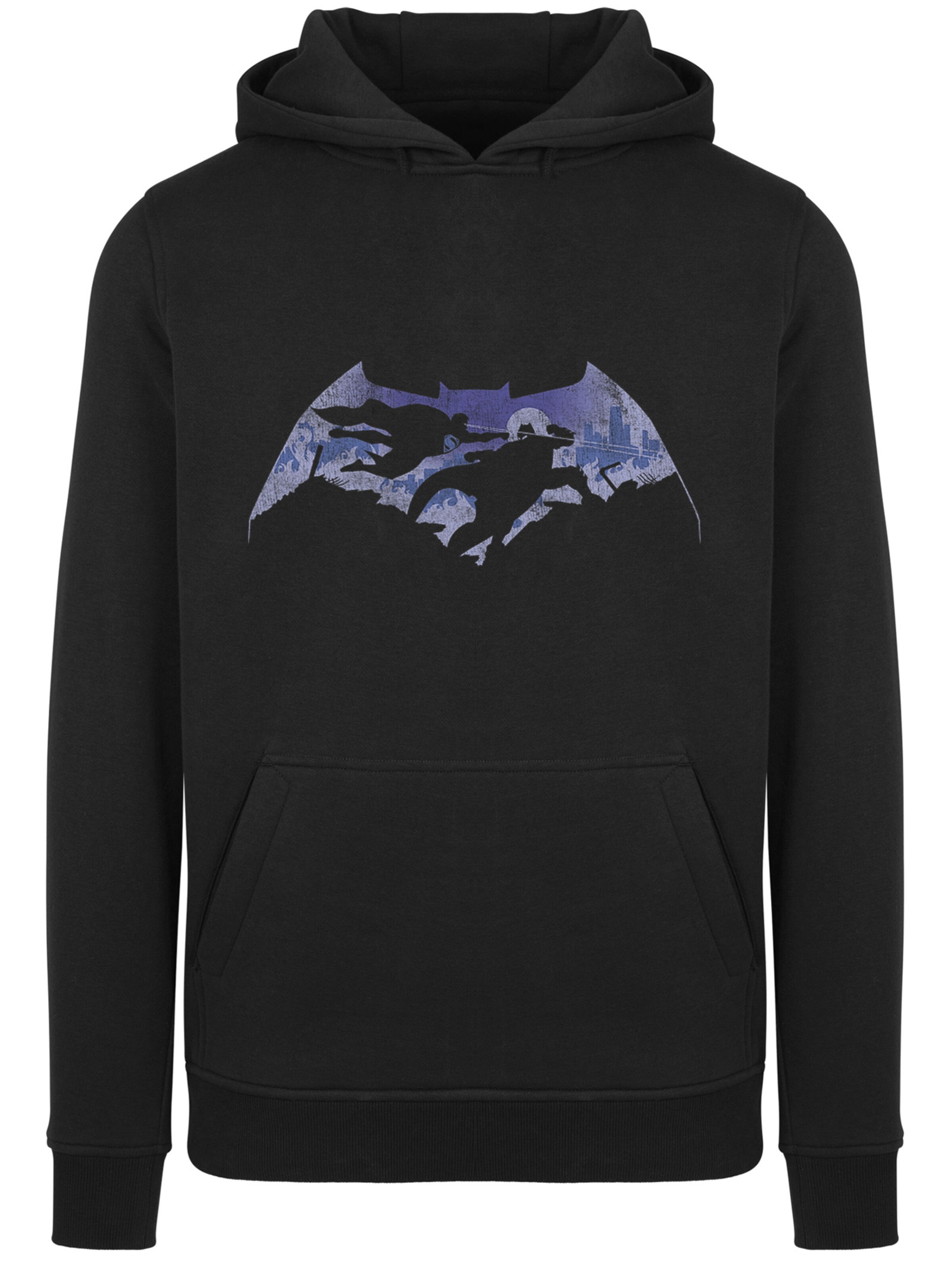 F4NT4STIC Sweatshirt 'Batman v Superman Battle' in Schwarz: Vorderseite