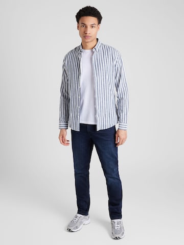 Lindbergh Slim fit Button Up Shirt in Blue