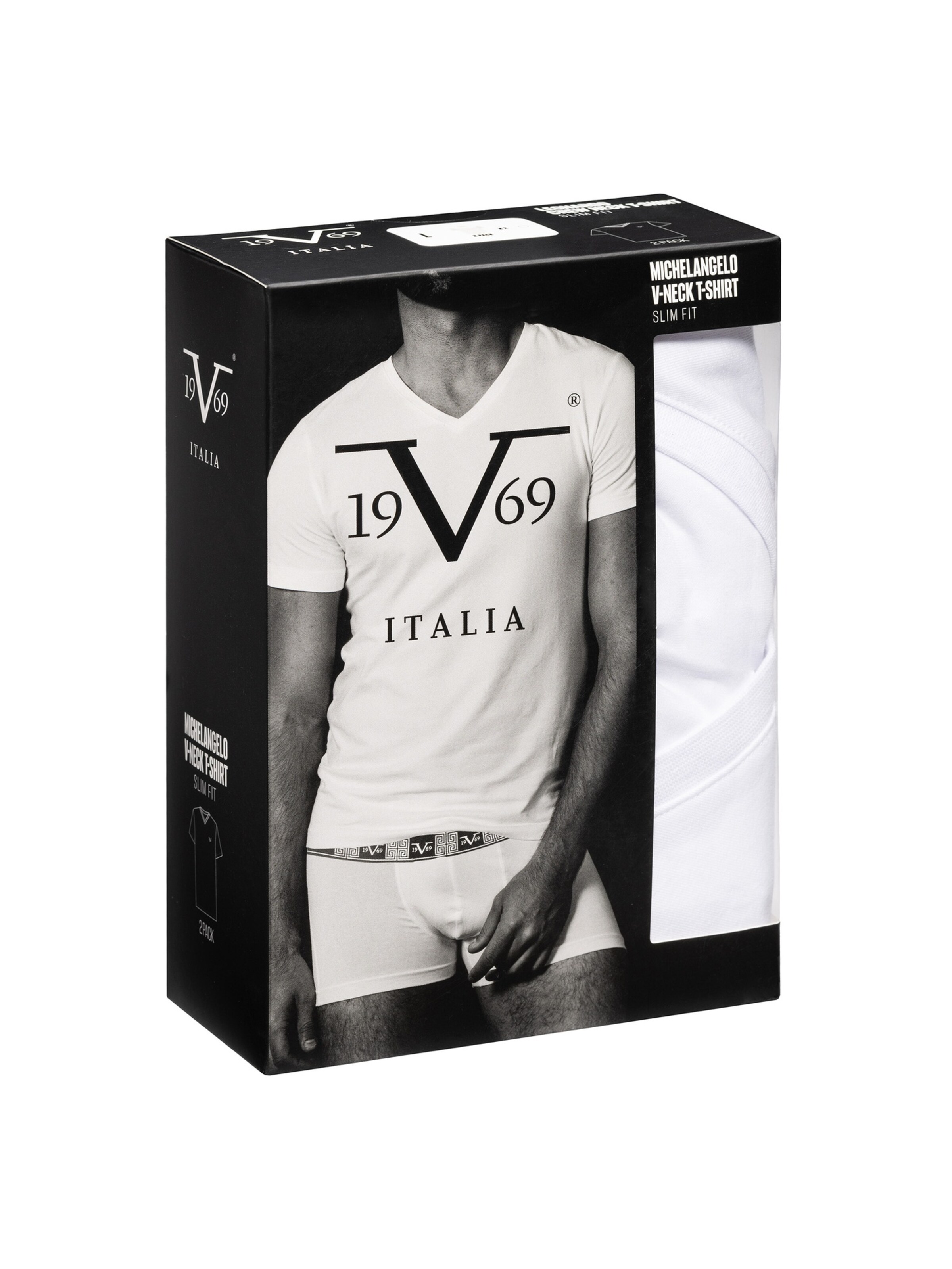 T-Shirt 19V69 ITALIA en blanc