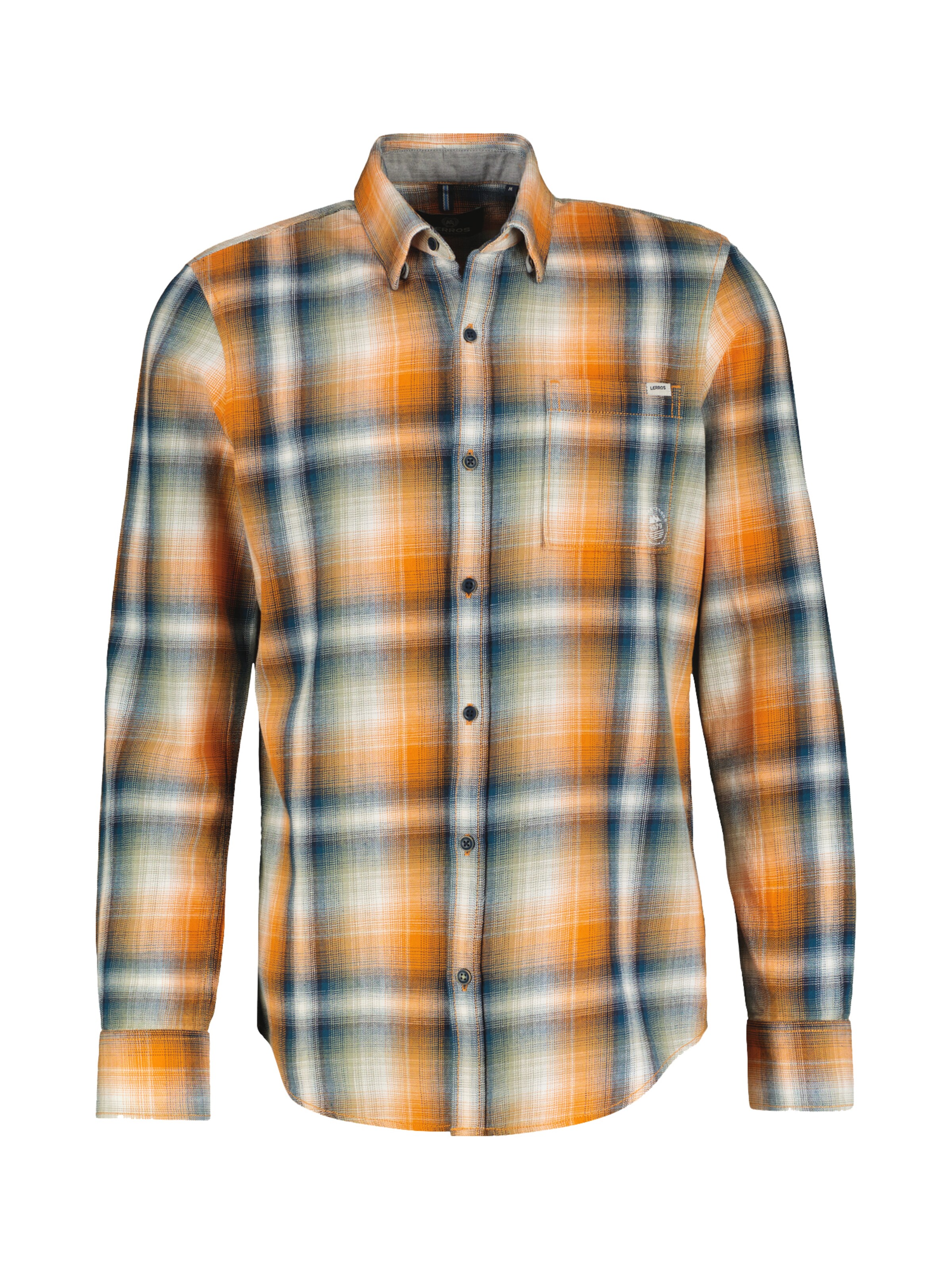 LERROS Overhemd in de kleur Blauw / Groen / Oranje, Productweergave