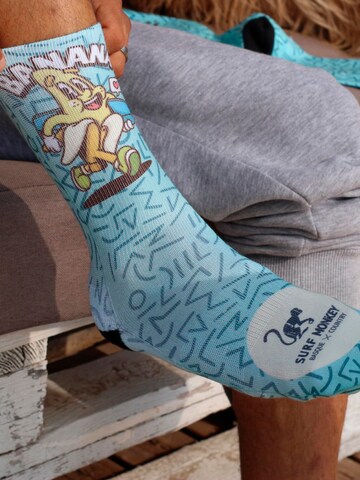 Surf Monkey Athletic Socks in Blue
