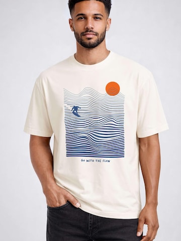 Neverless Shirt 'with the flow' in Beige