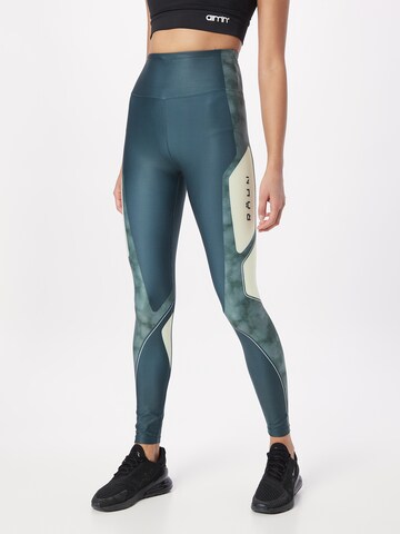 Röhnisch - Skinny Pantalón deportivo en verde: frente