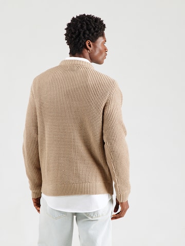 smėlio JACK & JONES Megztinis 'JJLINK'