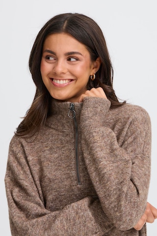 Fransa - Vestido de malha 'FRSanny' em castanho