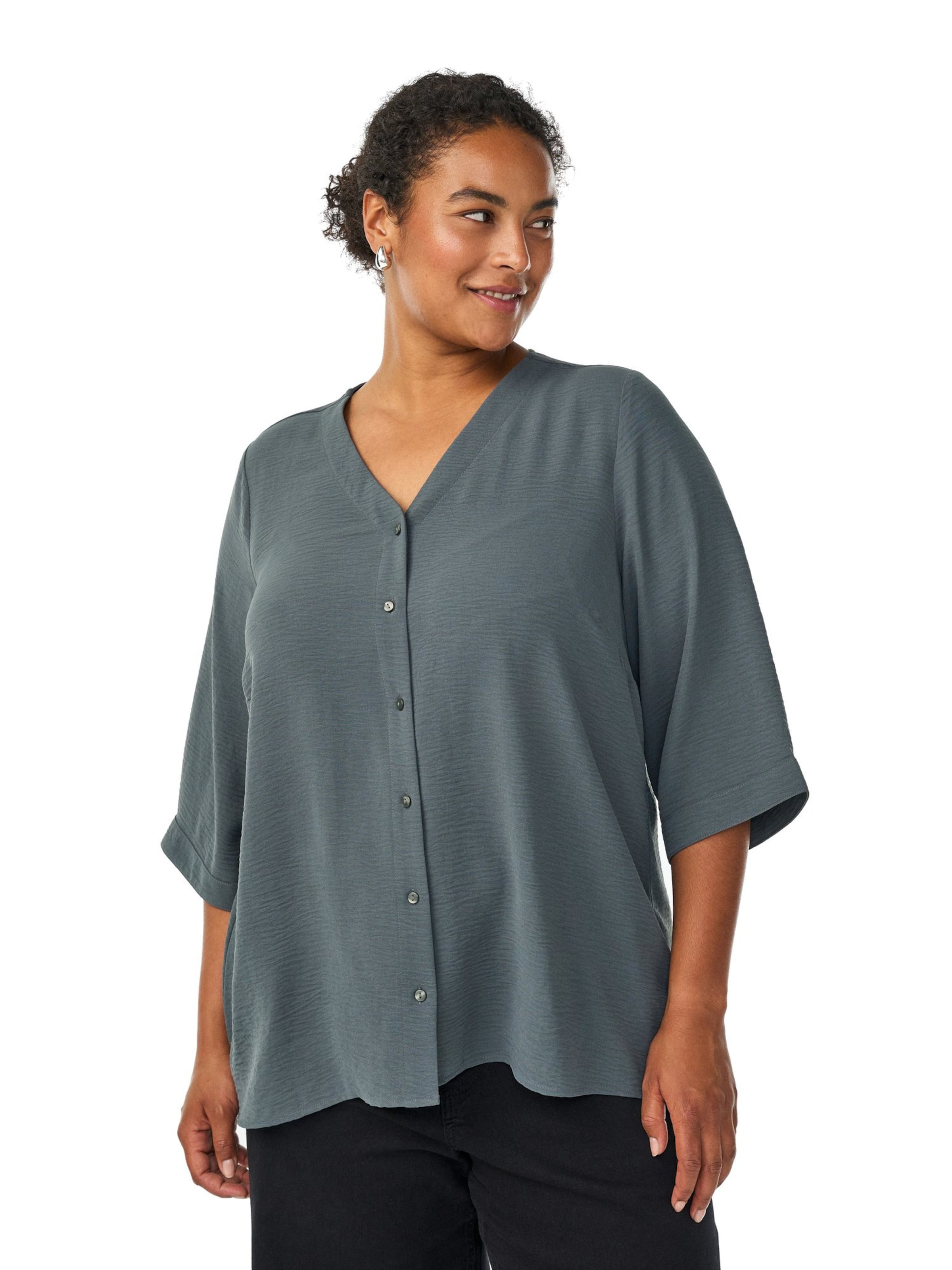 Chemisier 'Kikka' Zizzi en gris : devant