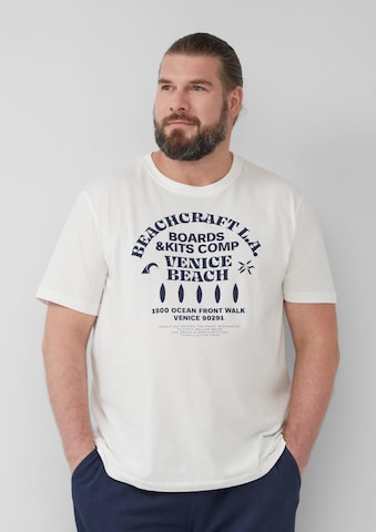 T-Shirt s.Oliver Men Big Sizes en blanc : devant