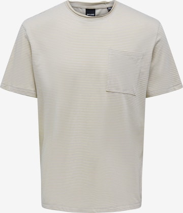 Only & Sons T-shirt 'Bale' i beige: framsida
