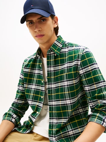 TOMMY HILFIGER Regular Fit Hemd in Grün