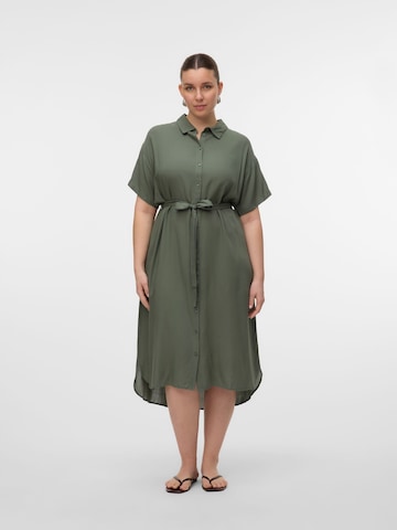 Vero Moda Curve - Vestido camisero en verde