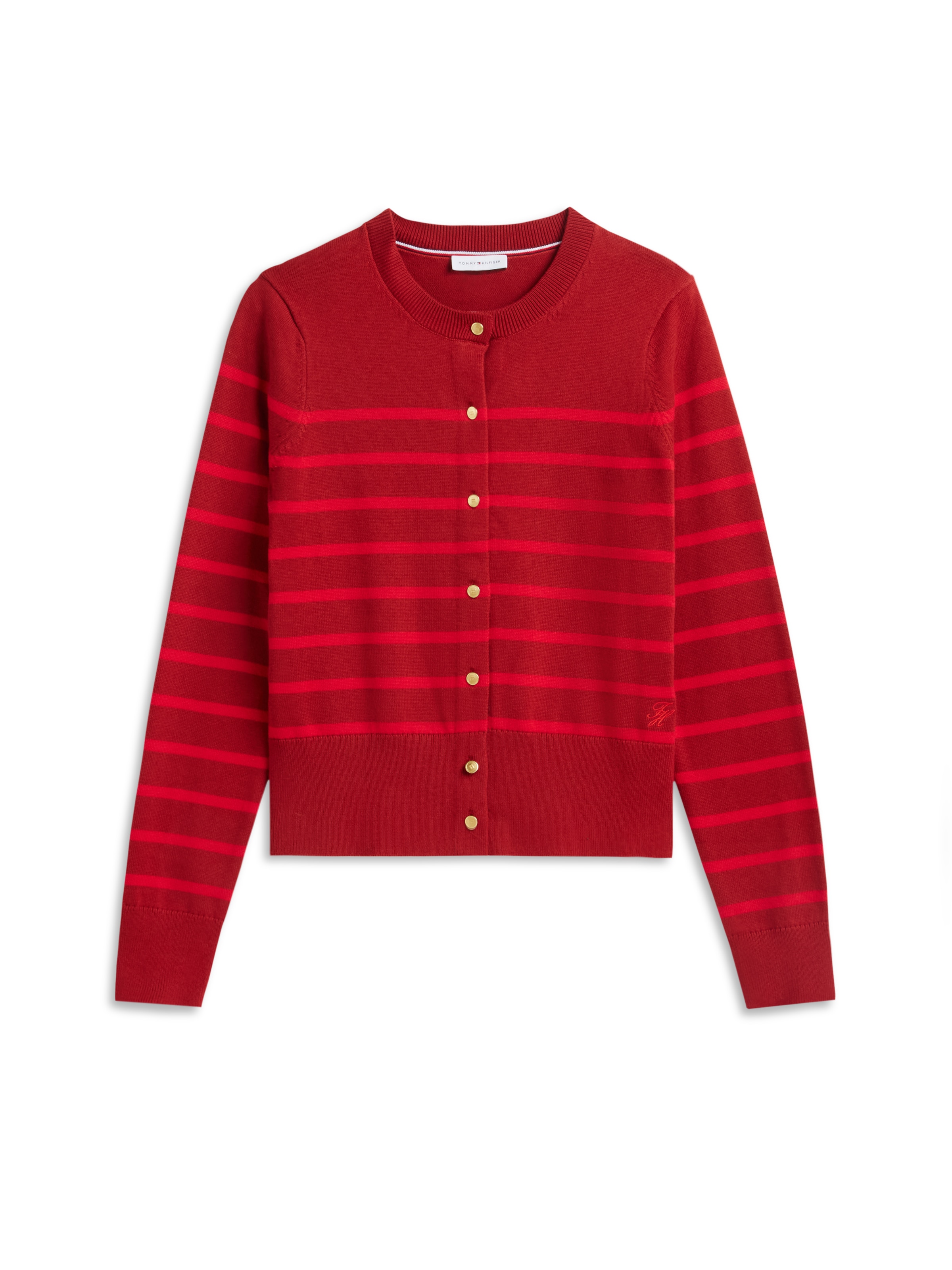 TOMMY HILFIGER Pletena jopa | rdeča barva: sprednja stran