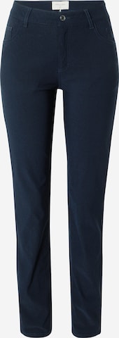 Coupe slim Pantalon 'ADINA' Freequent en bleu : devant