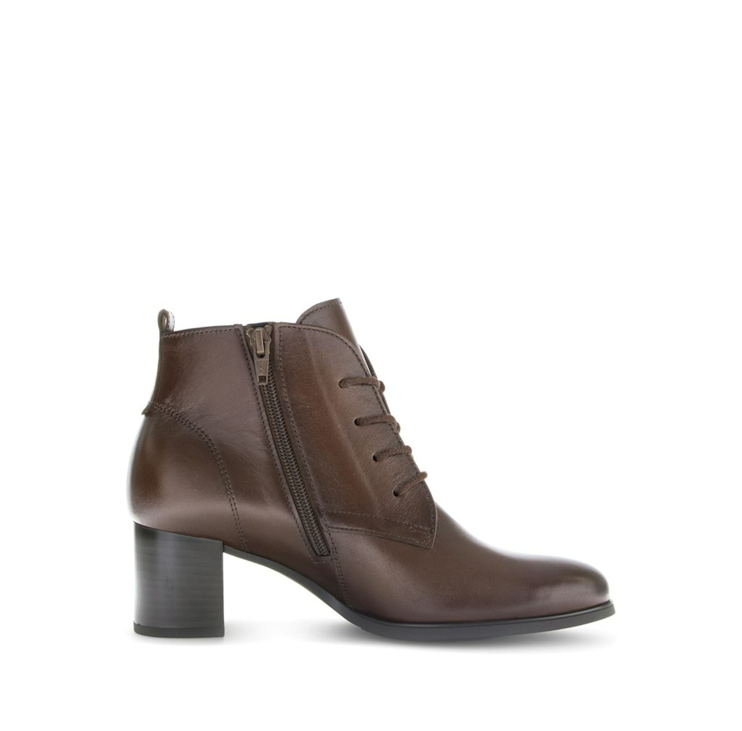 GABOR Lace-up bootie in Brown