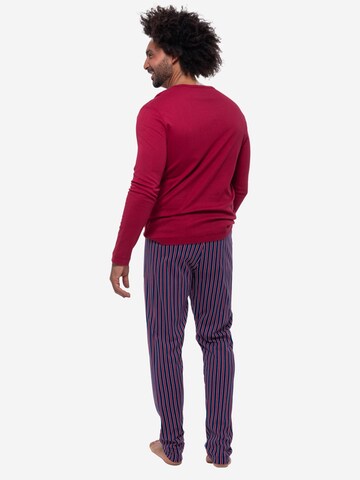 Mey Long Pajamas 'Graphic Stripes' in Red