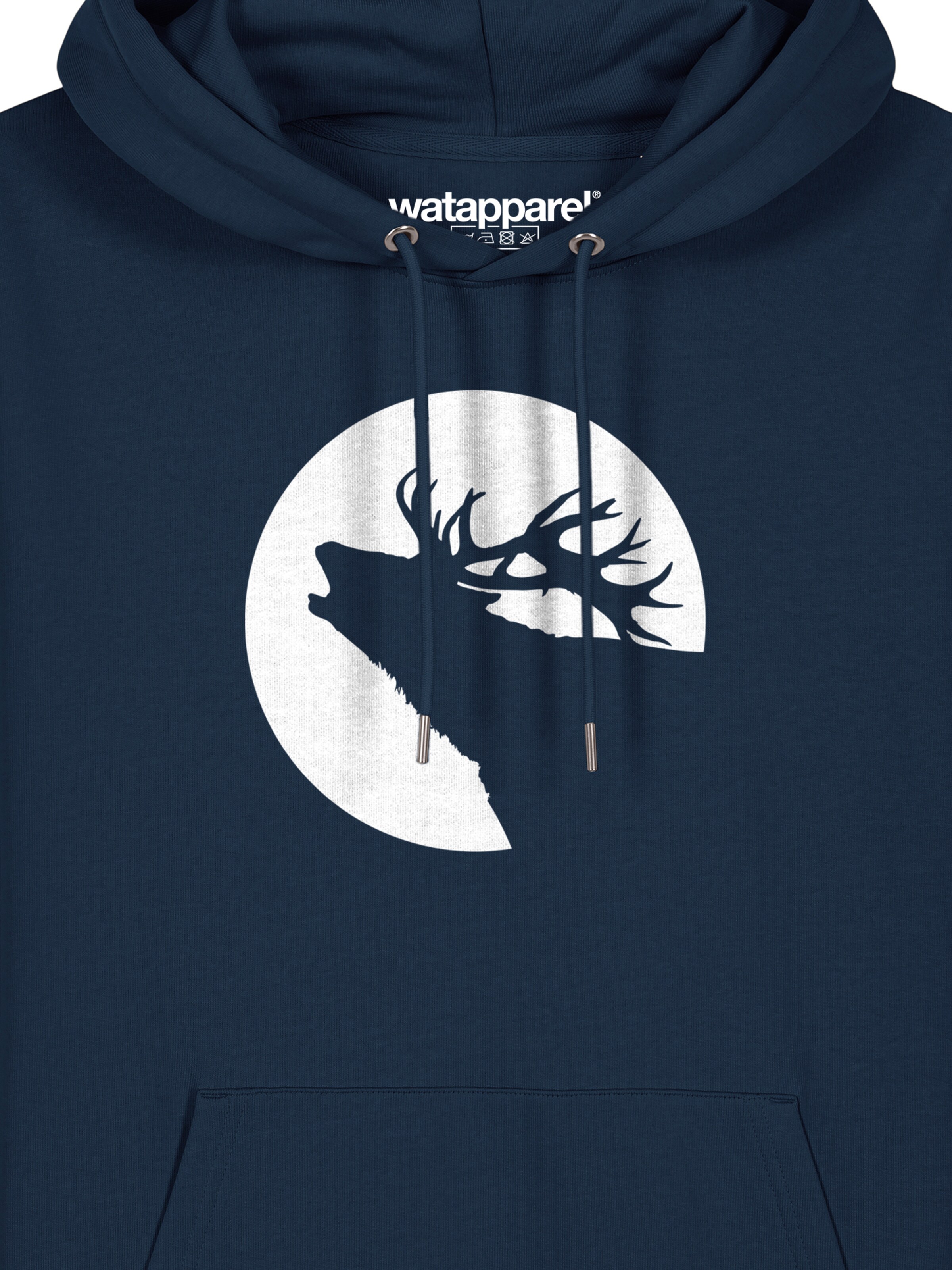 Sweat-shirt ' Röhrender Hirsch ' Watapparel en bleu