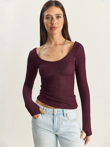 Bianco Lucci - Camisa em roxo: frente