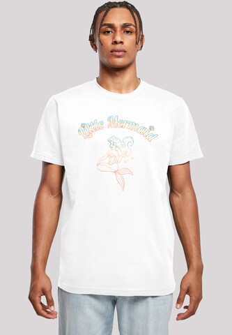 T-Shirt 'Disney The Little Mermaid' F4NT4STIC en blanc : devant