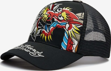 Ed Hardy Lippalakki '1971 Dragon And Roses' värissä musta: etupuoli