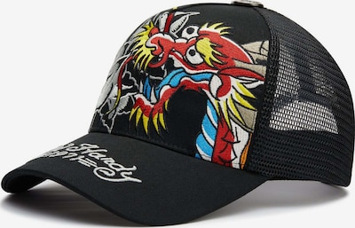 55-60 dydžio Kepurė '1971 Dragon And Roses' iš Ed Hardy, spalva – azuro spalva / tamsiai raudona / juoda / balta, Prekių apžvalga