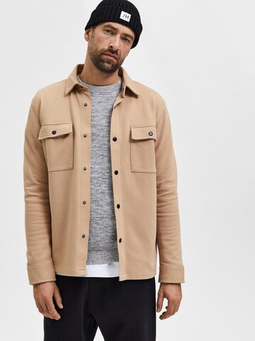 SELECTED HOMME Between-season jacket 'Jackie' in Beige