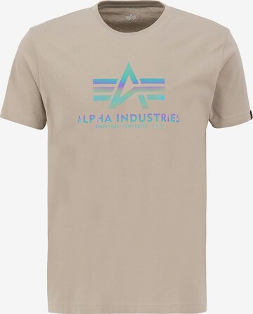 ALPHA INDUSTRIES Koszulka 'Rainbow' w kolorze beżowy: przód