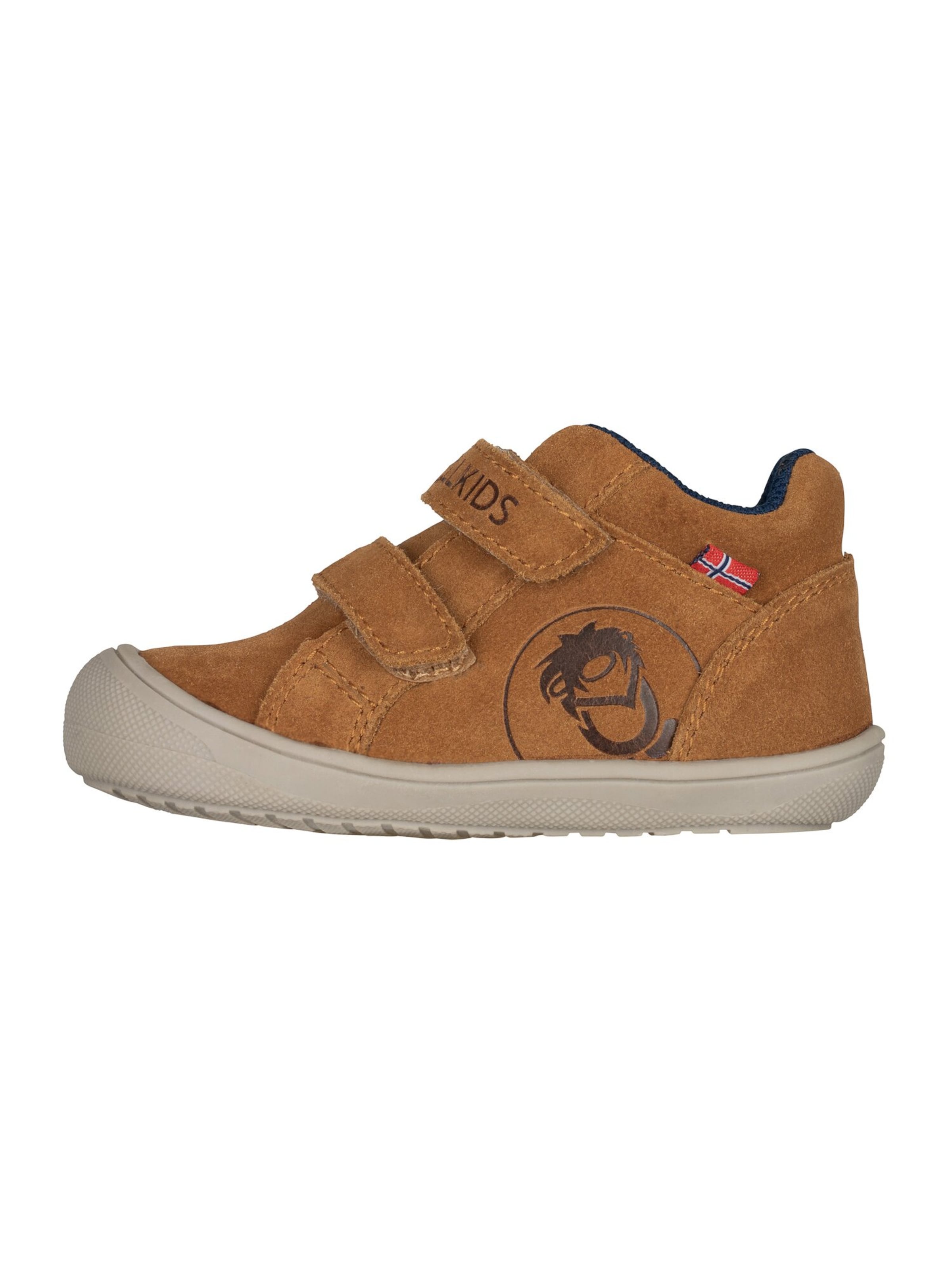 TROLLKIDS First-Step Shoes in Brown: front