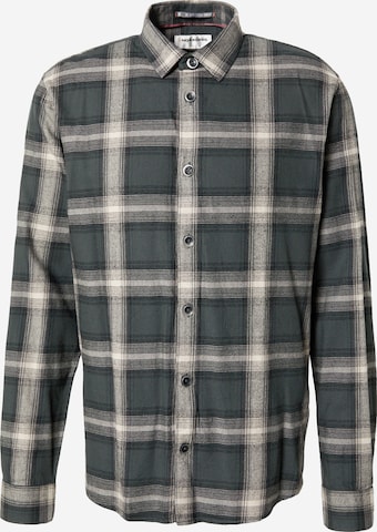 Regular fit Camicia di No Excess in grigio: frontale