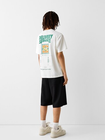 Bershka T-Shirt in Weiß