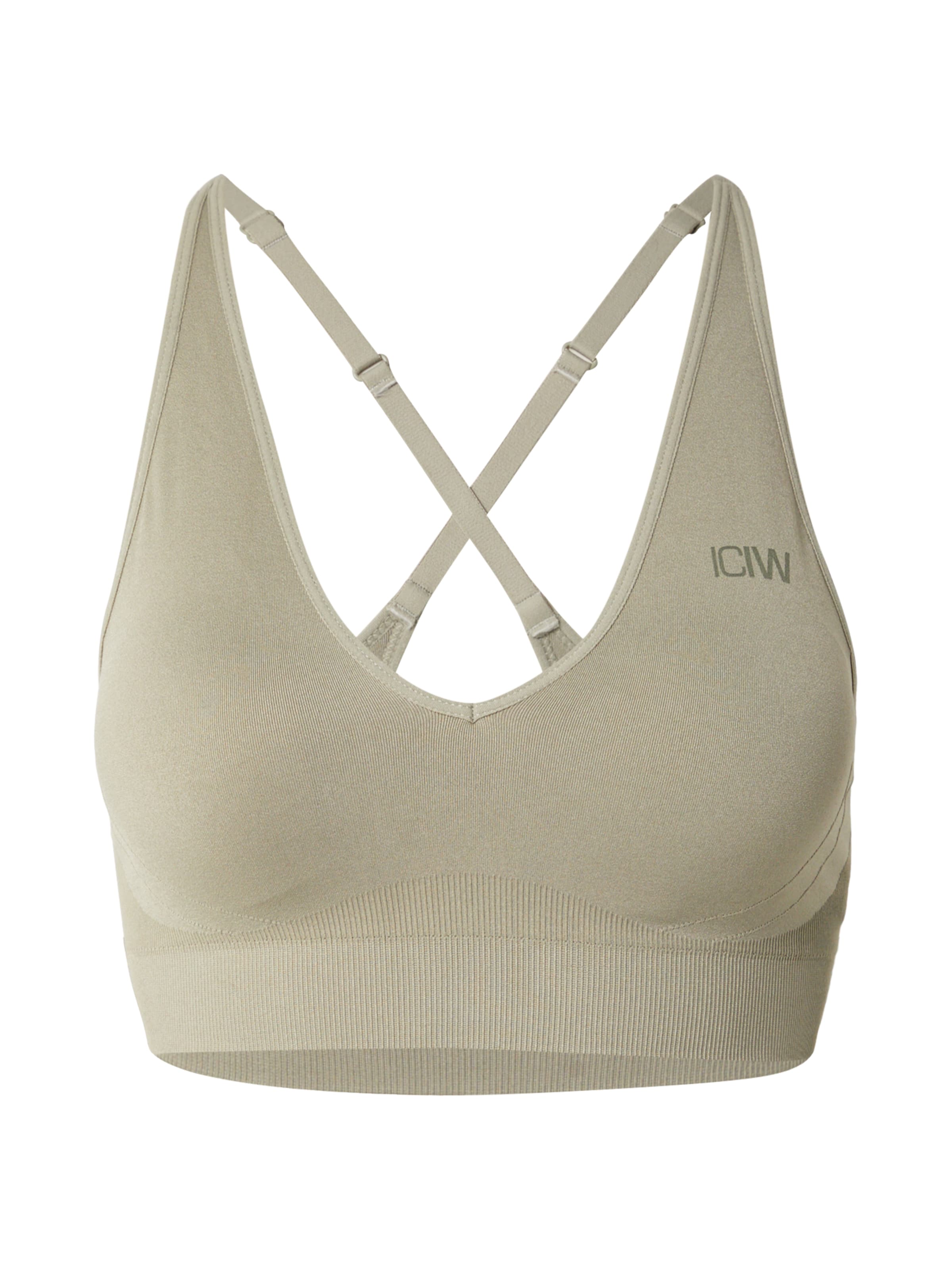 Bustier Soutien-gorge de sport ICANIWILL en vert : devant