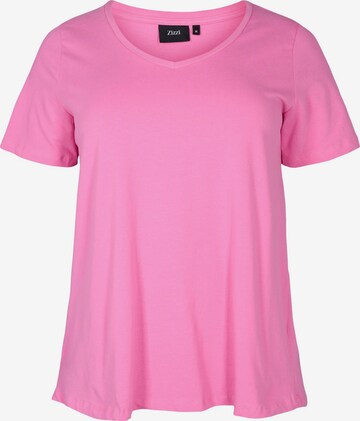 Zizzi Shirt in Roze: voorkant