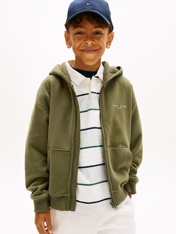 TOMMY HILFIGER Sweatjacke in Grün: Vorderseite
