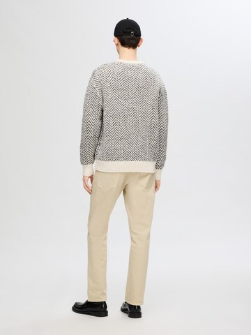 Pull-over 'Harry' SELECTED HOMME en beige