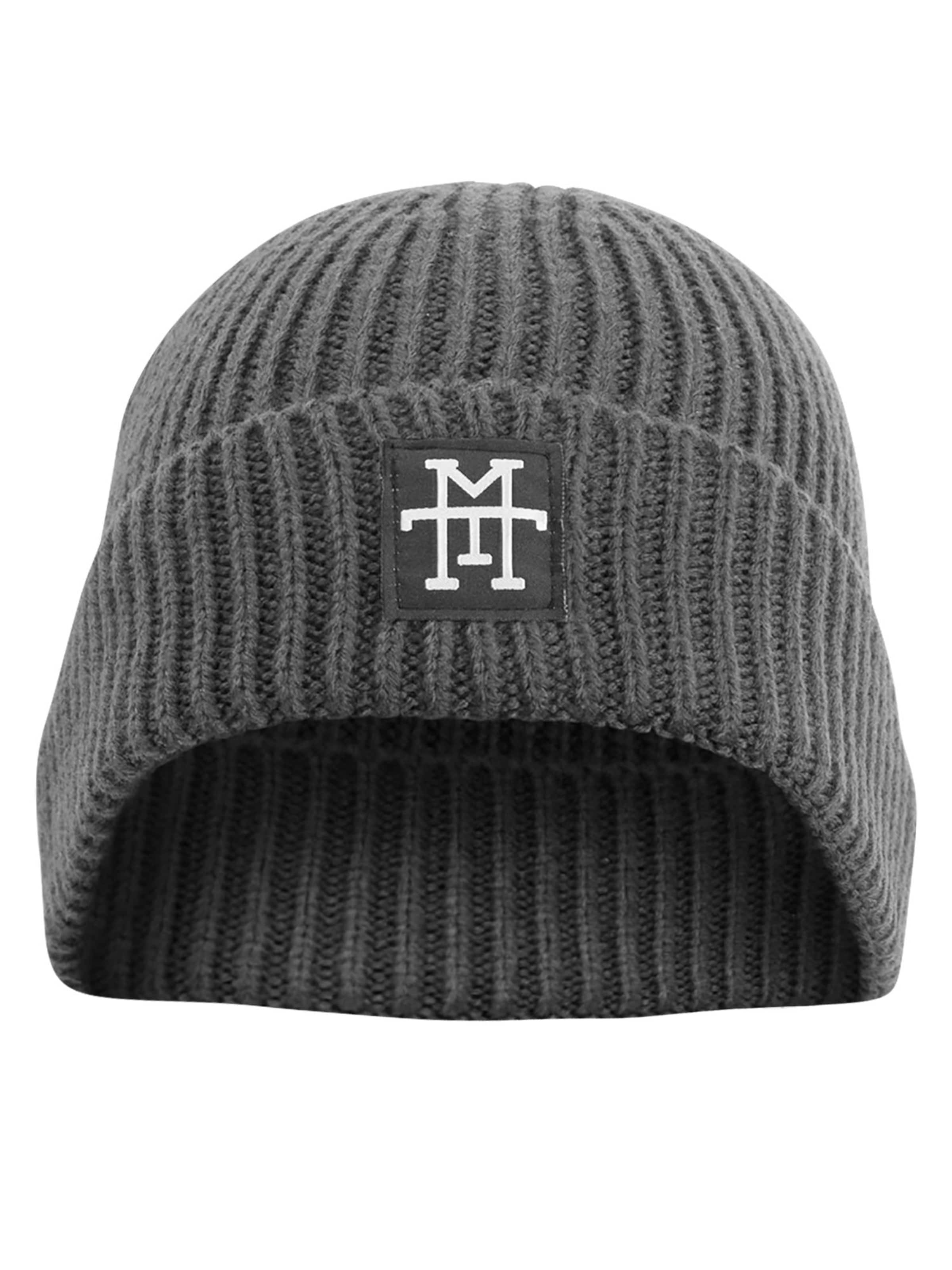 Manufaktur13 Beanie 'Heavy Knit' in Grey: front