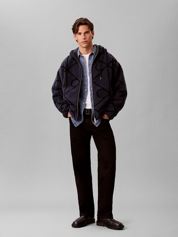 Calvin Klein Jeans Fleece jas in Blauw