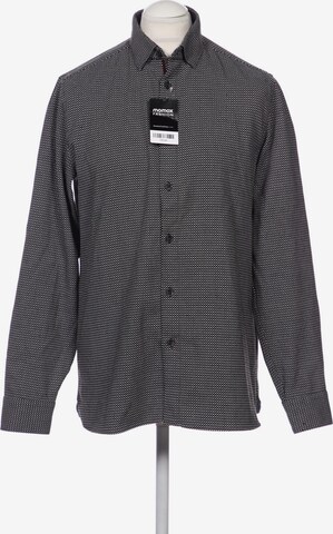 Ted Baker Button Up Shirt in L-XL in Black: front