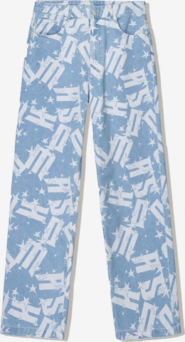 Bershka Loosefit Farkut värissä sininen: etupuoli